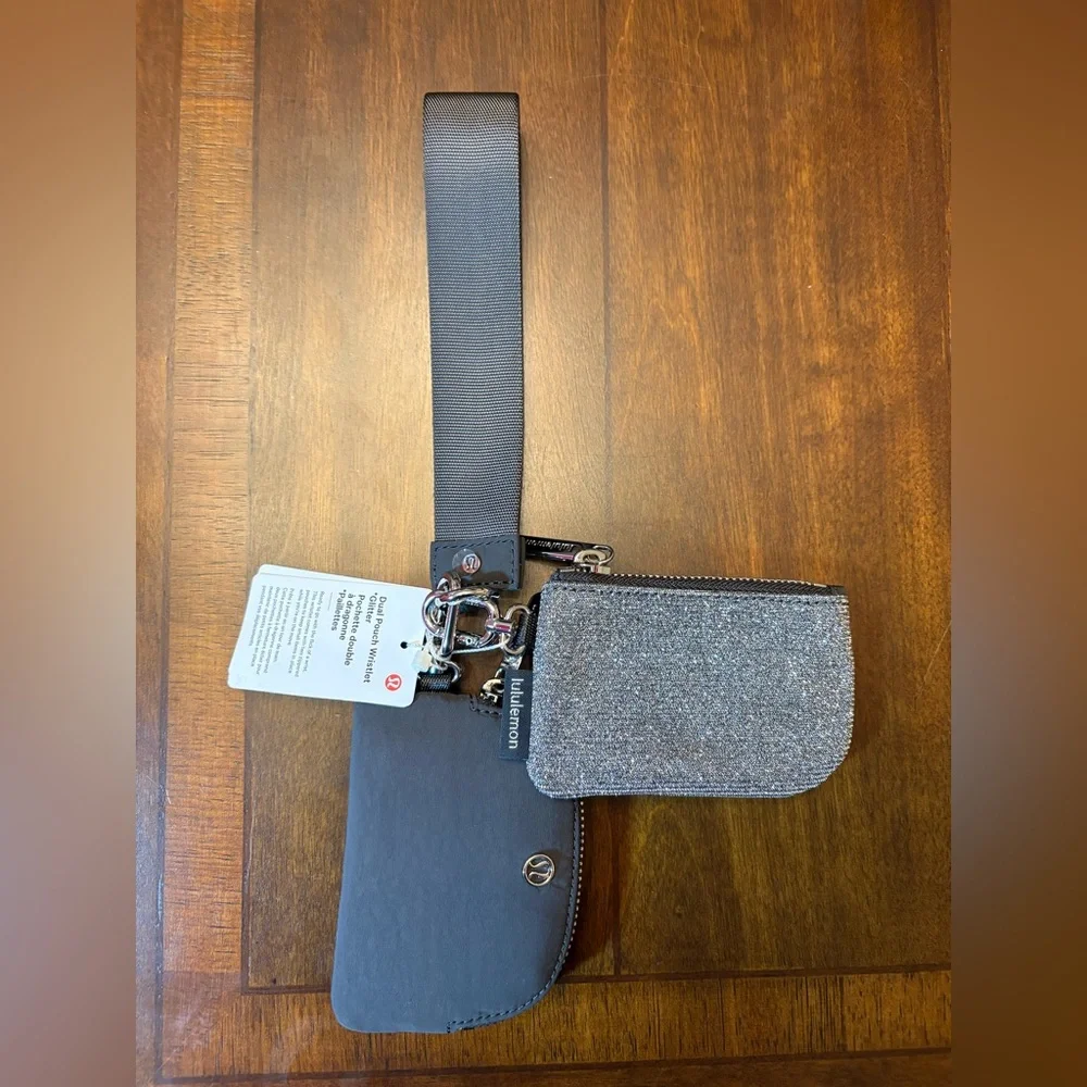 Lululemon NWT Dual‎ Pouch Wristlet - Glitter